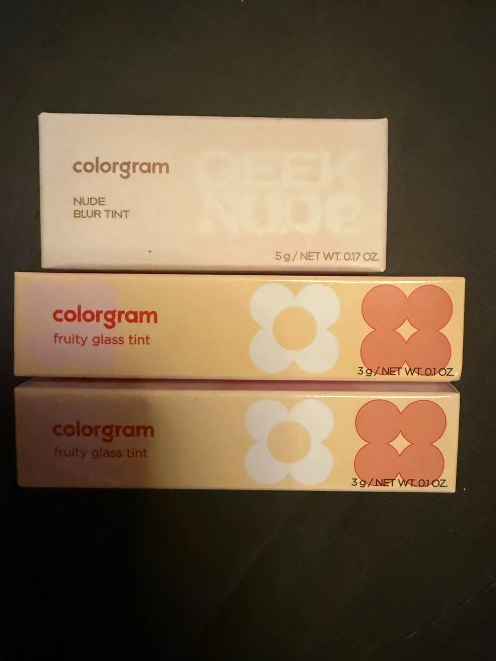 Lot of 3 Colorgram Fruity Glass Tint Lip Gloss- #4 & #5